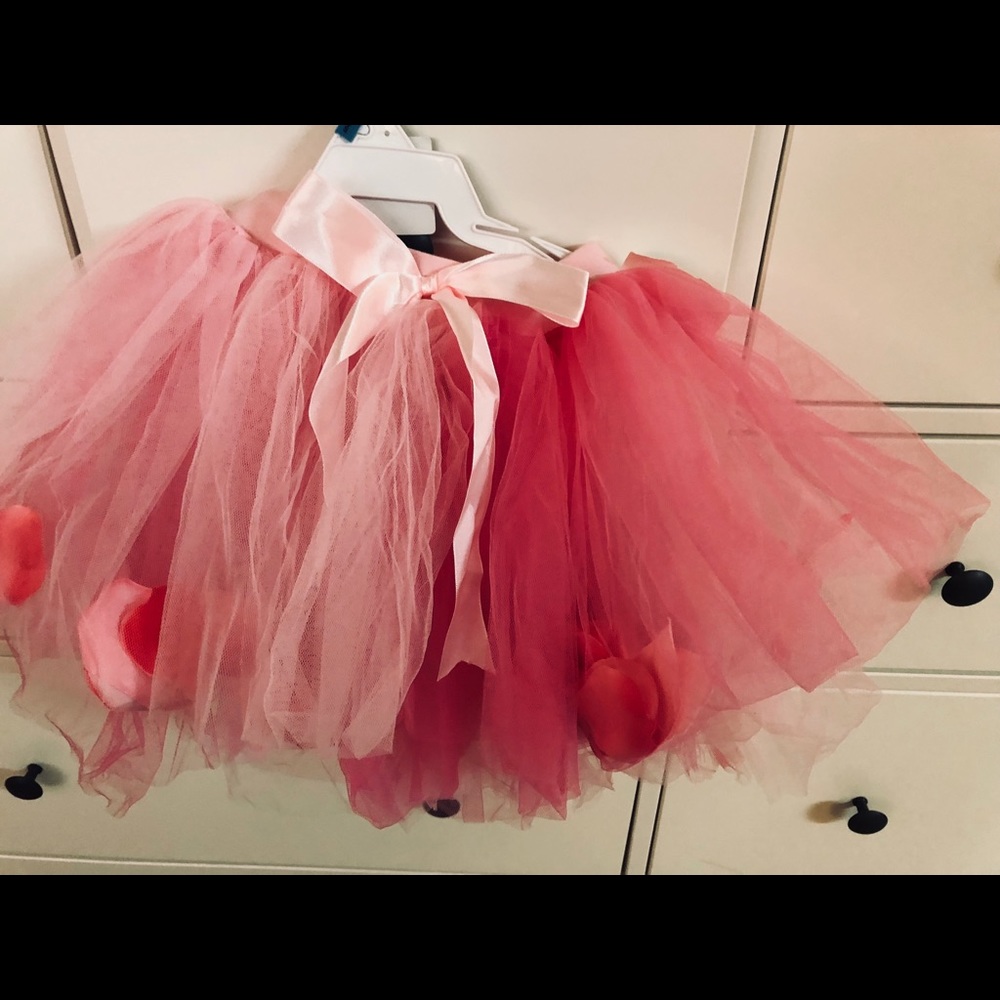 Pink tutu with flower petals